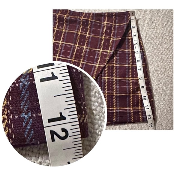 POPULAR BASICS Plaid Outfit 2-pc Crop Top Skort Stretch Junior’s M - Picture 15 of 16